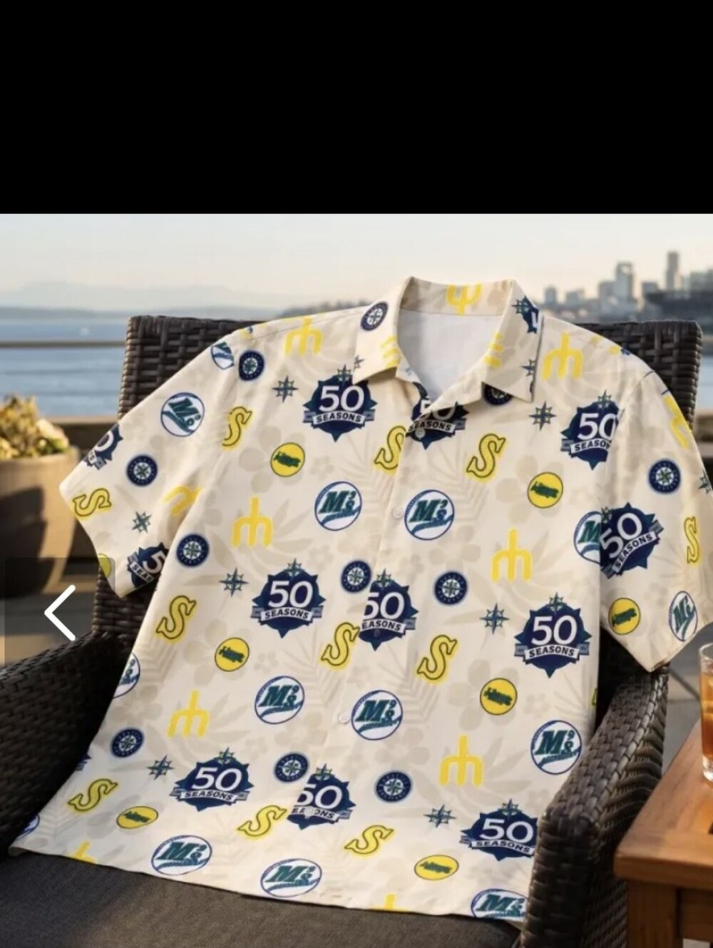 Seattle Mariners Hawaiian Shirt Size Medium